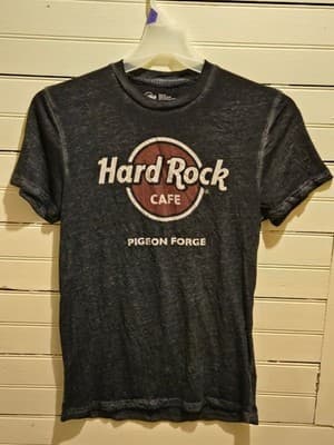 Hard Rock Cafe T-Shirt Mens M Pigeon Forge Black Short Sleeve Logo Tee Washed - Image 1