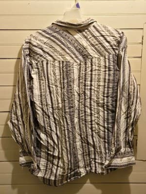 Vintage Pendleton Shirt Men's XL 100% Cotton Native Striped Long Sleeve Snap - Thumbnail 3