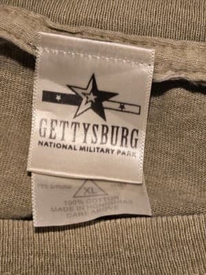 Gettysburg National Military Park T-Shirt Mens XL Gray Gettysburg July 1863 - Thumbnail 2