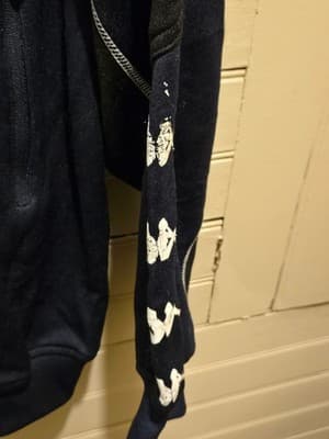 Kappa Track Jacket Mens L Navy Full Zip Logo Tape Sleeve Athletic Classic - Thumbnail 3