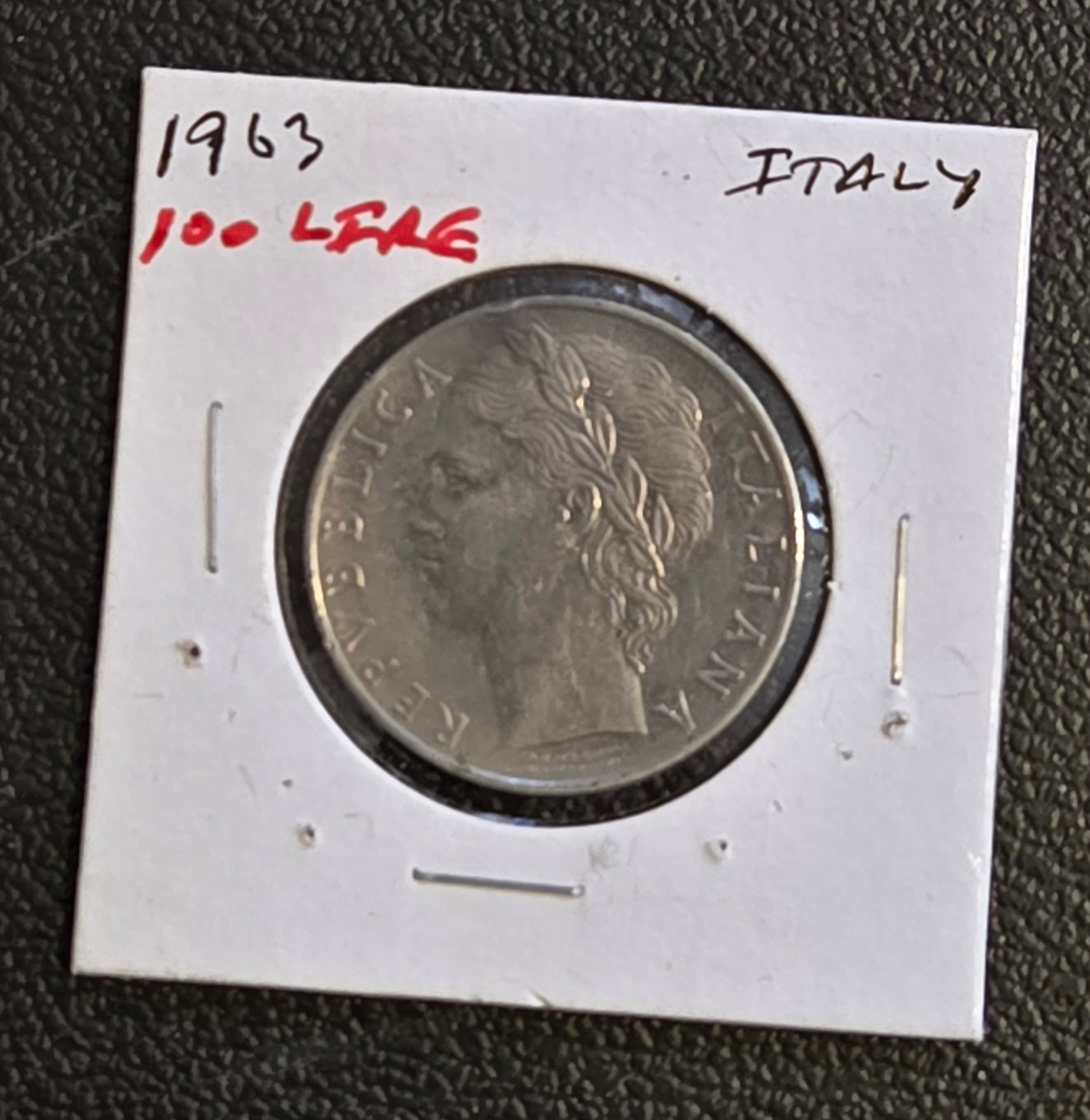 1963 Italy 100 Lire Minerva Coin - Rome Mint R - Extremely Fine XF - Image 1