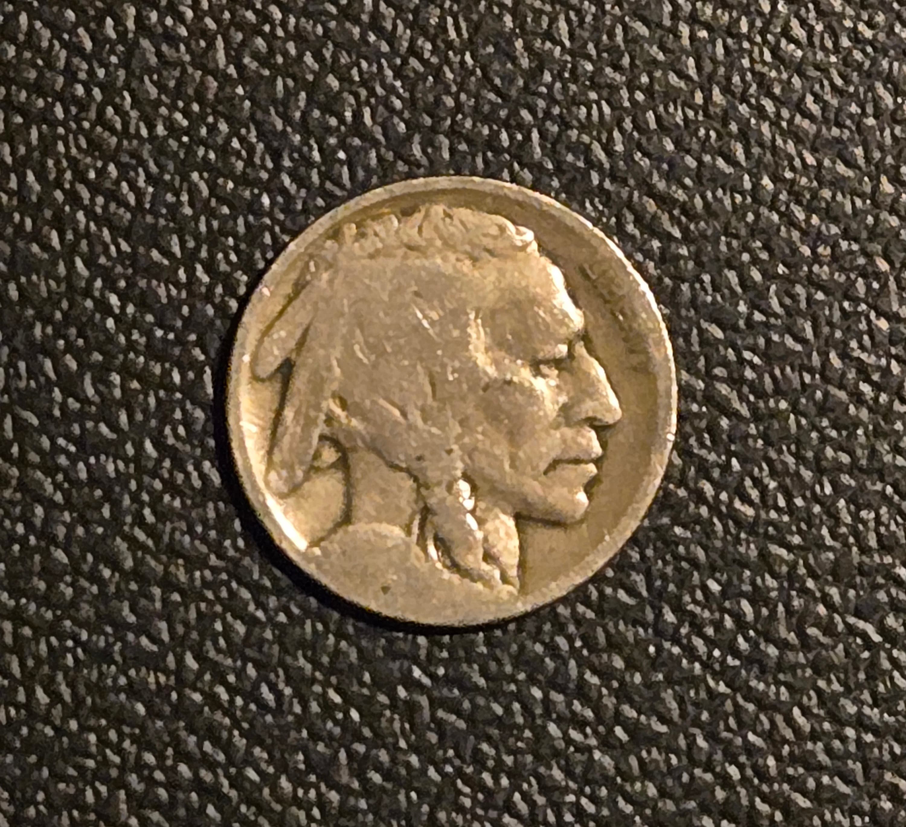 Dateless Buffalo Nickel Five Cents Indian Head US Coin - Type 2 Reverse - Thumbnail 2