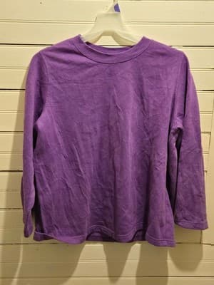 Comfort Corner Sweatshirt Womens XLA Purple Fleece Crewneck Long Sleeve Cozy - Image 1