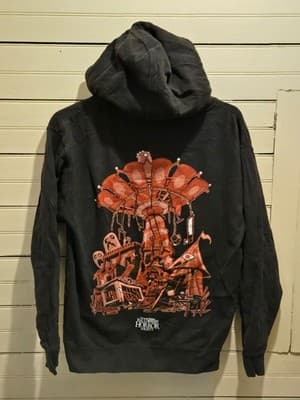 Universal Studios Halloween Horror Nights Hoodie Mens M Black Full Zip Graphic - Thumbnail 3