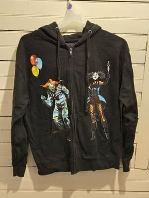 Universal Studios Halloween Horror Nights Hoodie Mens M Black Full Zip Graphic - Image 1