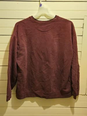 Roadhouse Embroidered Moose Sweatshirt Mens XL-XXL Burgundy Crewneck Pullover - Thumbnail 3