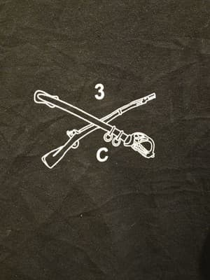 Mens Black Graphic Sweatshirt Skull Headdress Long Sleeve Crewneck USA Flag - Thumbnail 4