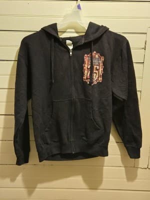 Universal Studios Hoodie Mens S Halloween Horror Nights 25 Clown Zip Up Black - Image 1