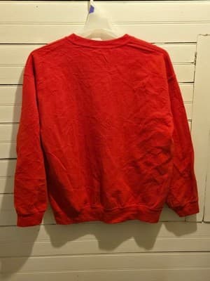 Gildan Sweatshirt Mens L Arizona Crewneck Pullover Red Heavy Blend Graphic Worn - Thumbnail 3