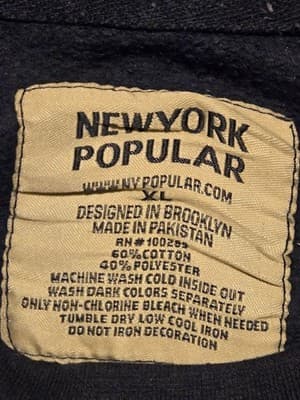 NewYork Popular Sweatshirt Mens XL Seattle Navy White Striped Sleeve Applique - Thumbnail 2