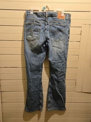 Levi Strauss Jeans Womens 12M Light Wash Bootcut Flared Faded Vintage Style - Thumbnail 4