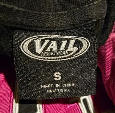 Vail Resortwear Sweatshirt Unisex S Black Pink Colorado Pullover Crewneck - Thumbnail 2