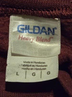 Gildan Crewneck Sweatshirt Mens L Costa Rica Embroidered Maroon Heavy Blend - Thumbnail 2