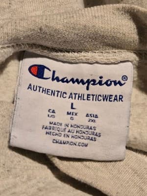 Champion Sweatshirt Mens L Nashville Crewneck Pullover Gray Embroidered Logo - Thumbnail 2