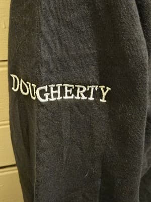 Pennant Sweatshirt Mens 2XL Black Marathon Olympians 1/4 Zip Embroidered Logo - Thumbnail 4