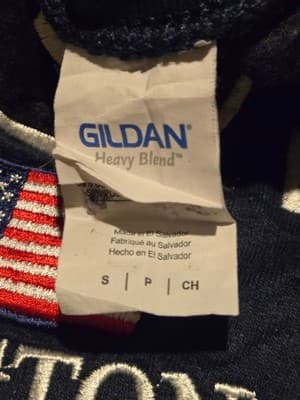 Gildan Sweatshirt Mens S USA Washington DC Embroidered Flag Navy Heavy Blend - Thumbnail 2