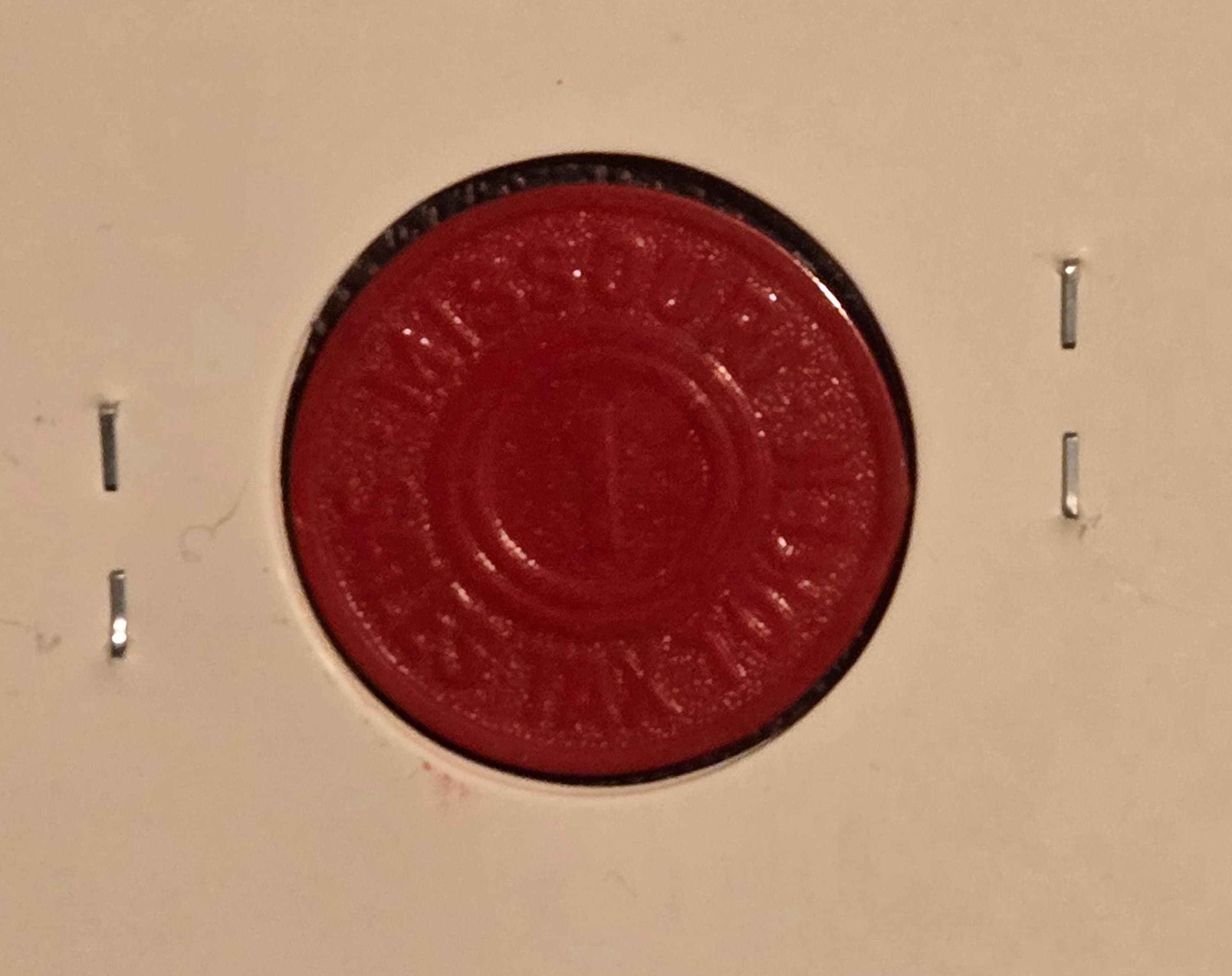 Missouri Sales Tax Token 1 Mill Red Plastic Great Depression Era SKU llop - Thumbnail 2