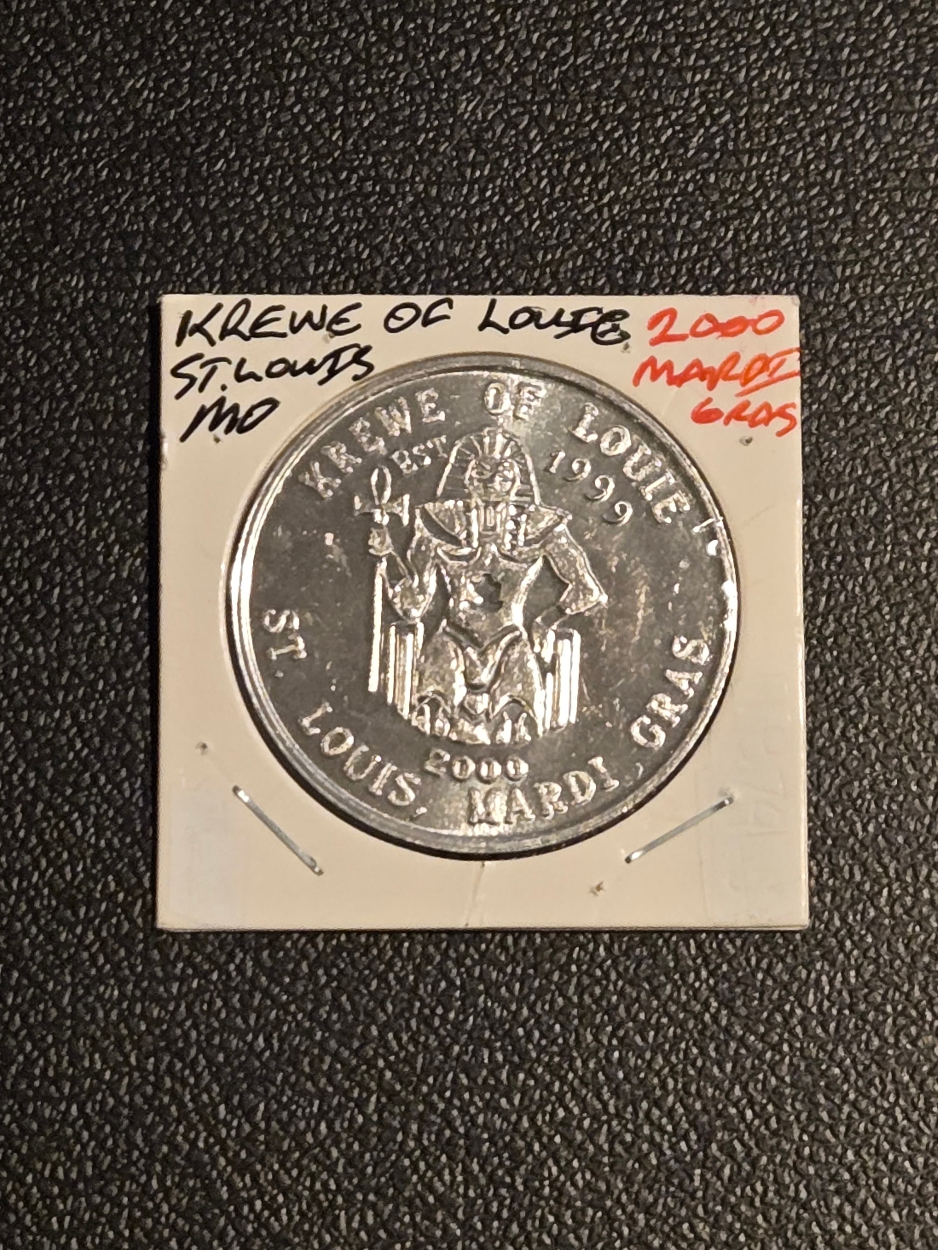 2000 Soulard Mardi Gras Doubloon Krewe of Louie IX St. Louis Missouri Token - Image 1