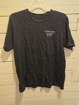 Shinedown T-Shirt Mens Black Planet Zero Tour Graphic Band Tee Short Sleeve - Thumbnail 2