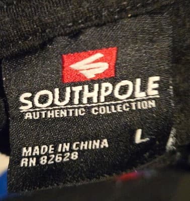 Southpole Hoodie Mens L NASA Patch Black Pullover Kangaroo Distressed Cuffs Logo - Thumbnail 2