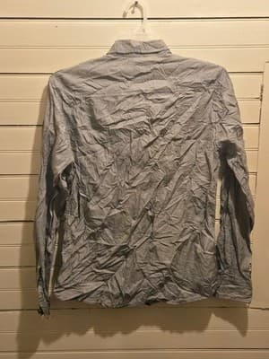 Guess Button Up Shirt Mens L Long Sleeve Chest Pocket Light Gray Utility Casual - Thumbnail 2