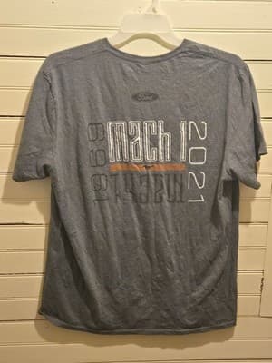 Fruit of the Loom T-Shirt Mens XL Ford Mach 1 Mustang Graphic Tee Vintage Gray - Thumbnail 3