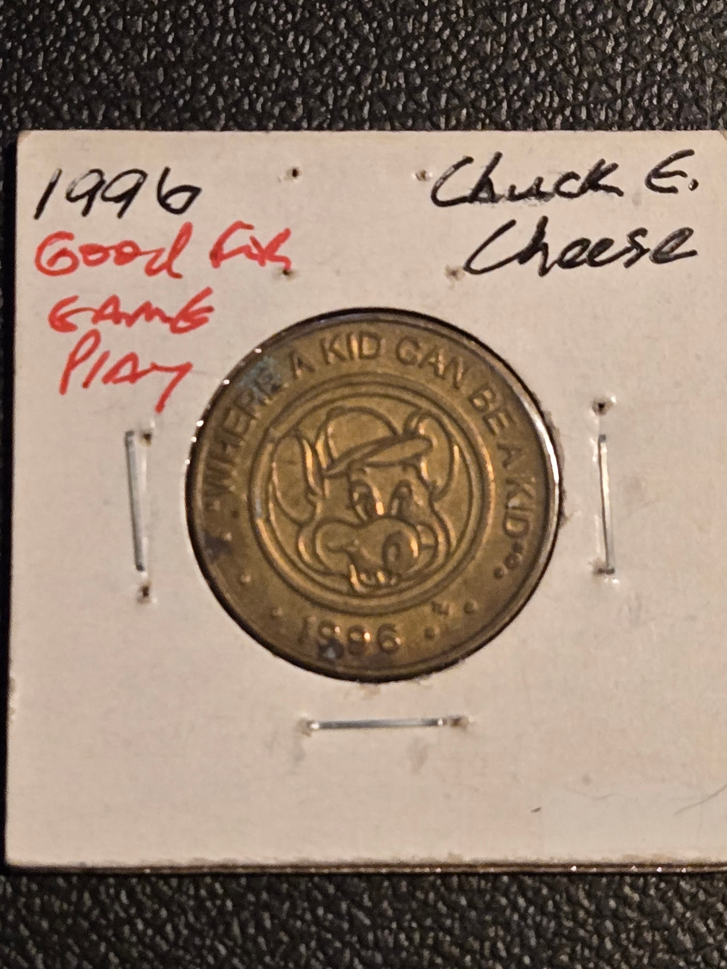 1996 Chuck E. Cheese Token - Where A Kid Can Be A Kid - Vintage Arcade Token - Image 1