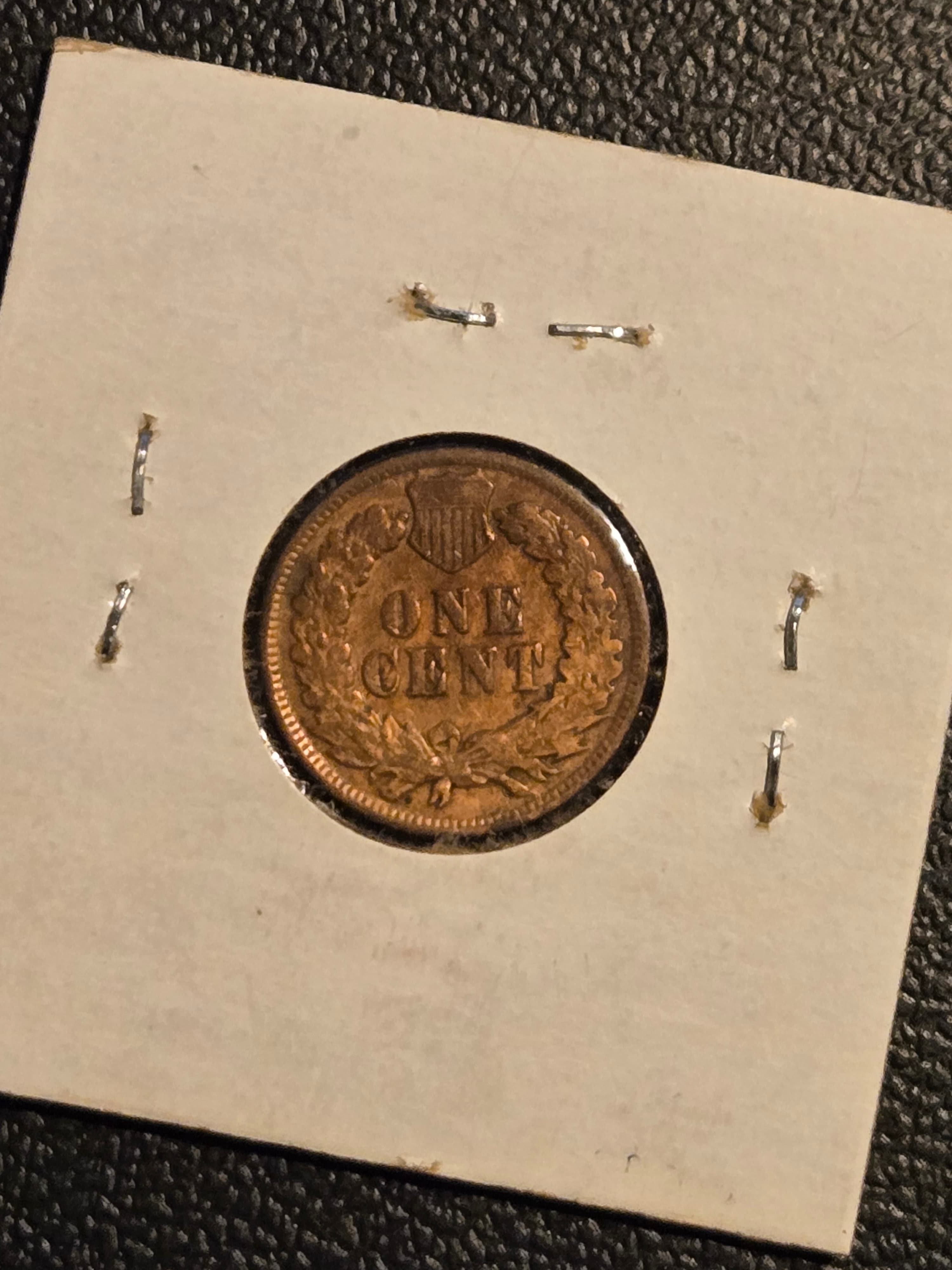 1907 Indian Head Penny - Fine Condition - US One Cent Coin - Thumbnail 2