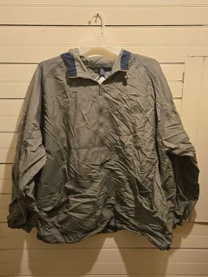 Gear For Sports Jacket Mens XL Gray Hooded Windbreaker Vintage Kean Embroidered - Image 1