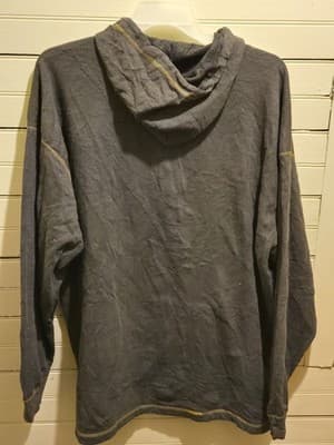 NFL Hoodie Mens New Orleans Saints Fleur De Lis Gray Gold Pullover Sweatshirt - Thumbnail 3