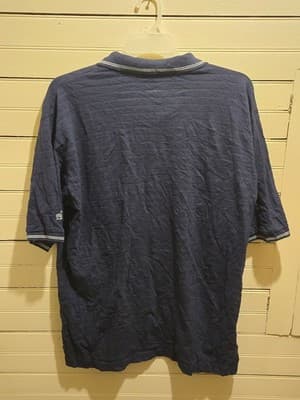 Majestic Polo Shirt Mens XL Atlanta Braves Navy 100% Cotton Vintage Embroidered - Thumbnail 4