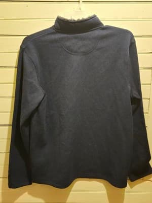 Champion Pullover Mens L Penn State Navy Quarter Zip Fleece Lined Sweater Logo - Thumbnail 4