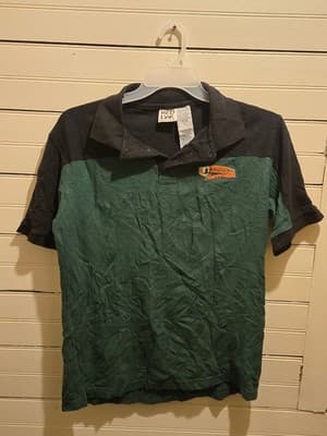 Red Oak Polo Shirt Mens M Miami Hurricanes Embroidered Green Black Short Sleeve - Image 1