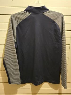 Rivalry Threads 91 Pullover Mens L Navy Gray Quarter Zip Athletic Top Logo - Thumbnail 4