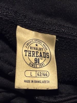 Rivalry Threads 91 Pullover Mens L Navy Gray Quarter Zip Athletic Top Logo - Thumbnail 2