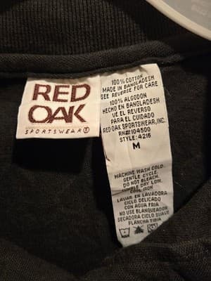 Red Oak Polo Shirt Mens M Miami Hurricanes Embroidered Green Black Short Sleeve - Thumbnail 3