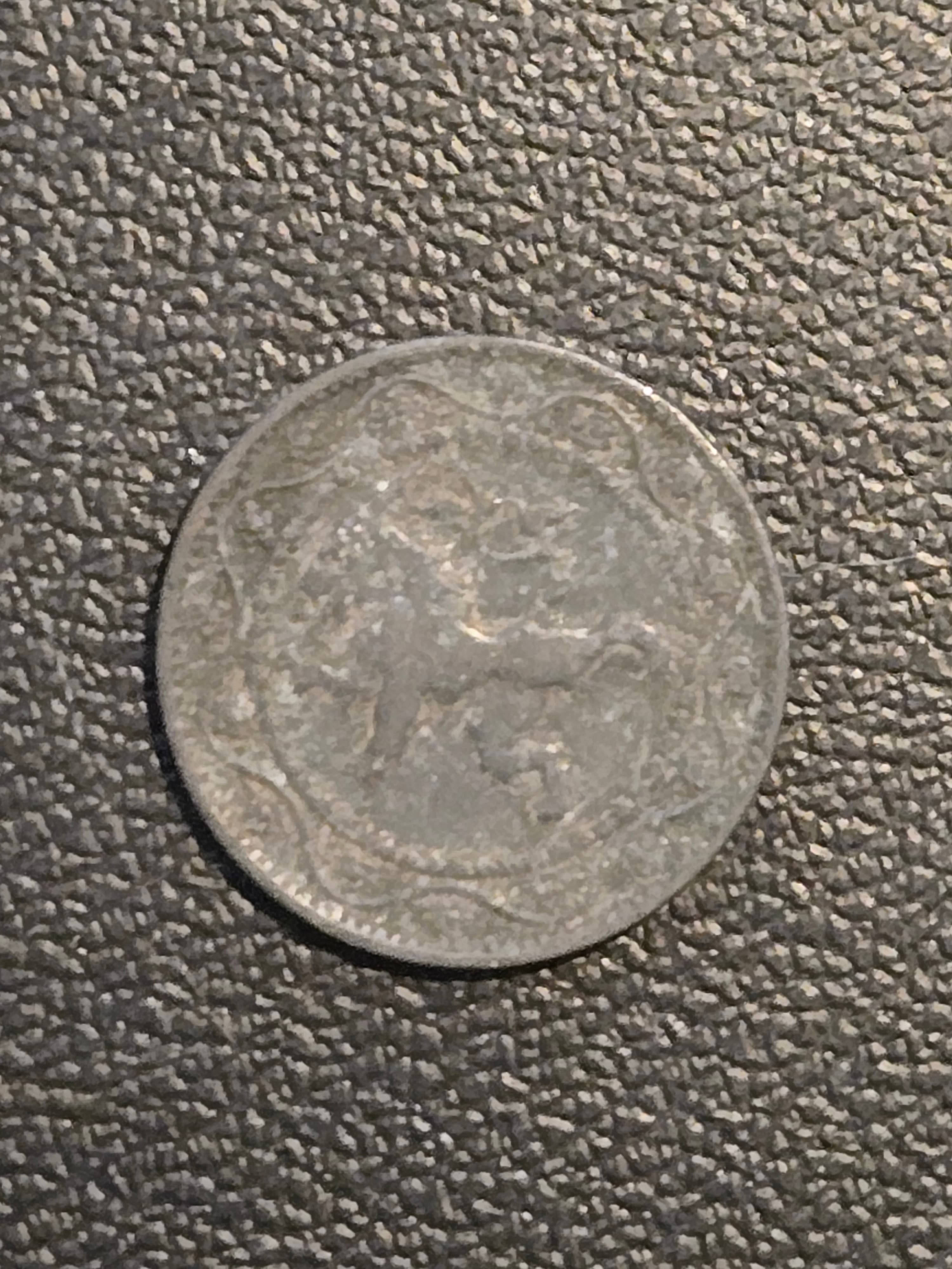 1915 Belgium 25 Centimes Zinc Coin - Good Condition - Uncertified - Image 1