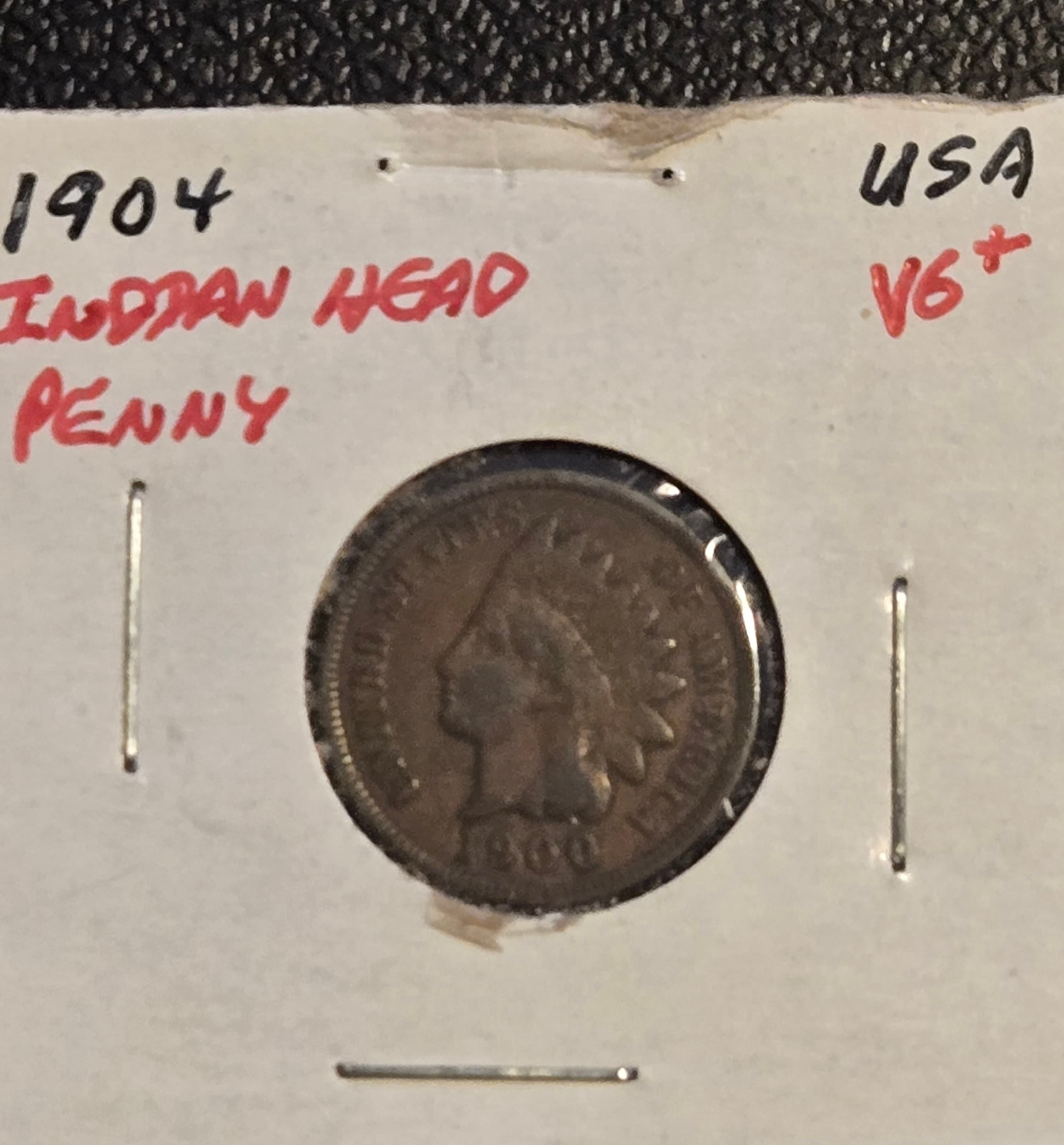 1900 US One Cent Coin Indian Head Penny- Very Good - Collectible - Image 1