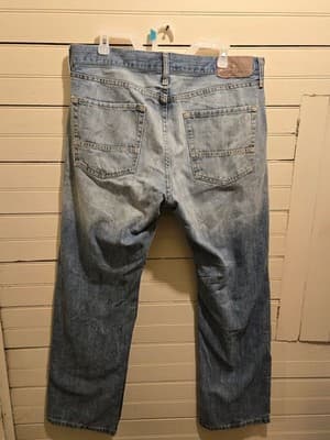 Nautica Jeans Mens 36 32 Light Wash Straight Leg Faded Casual Denim Relaxed Fit - Thumbnail 4