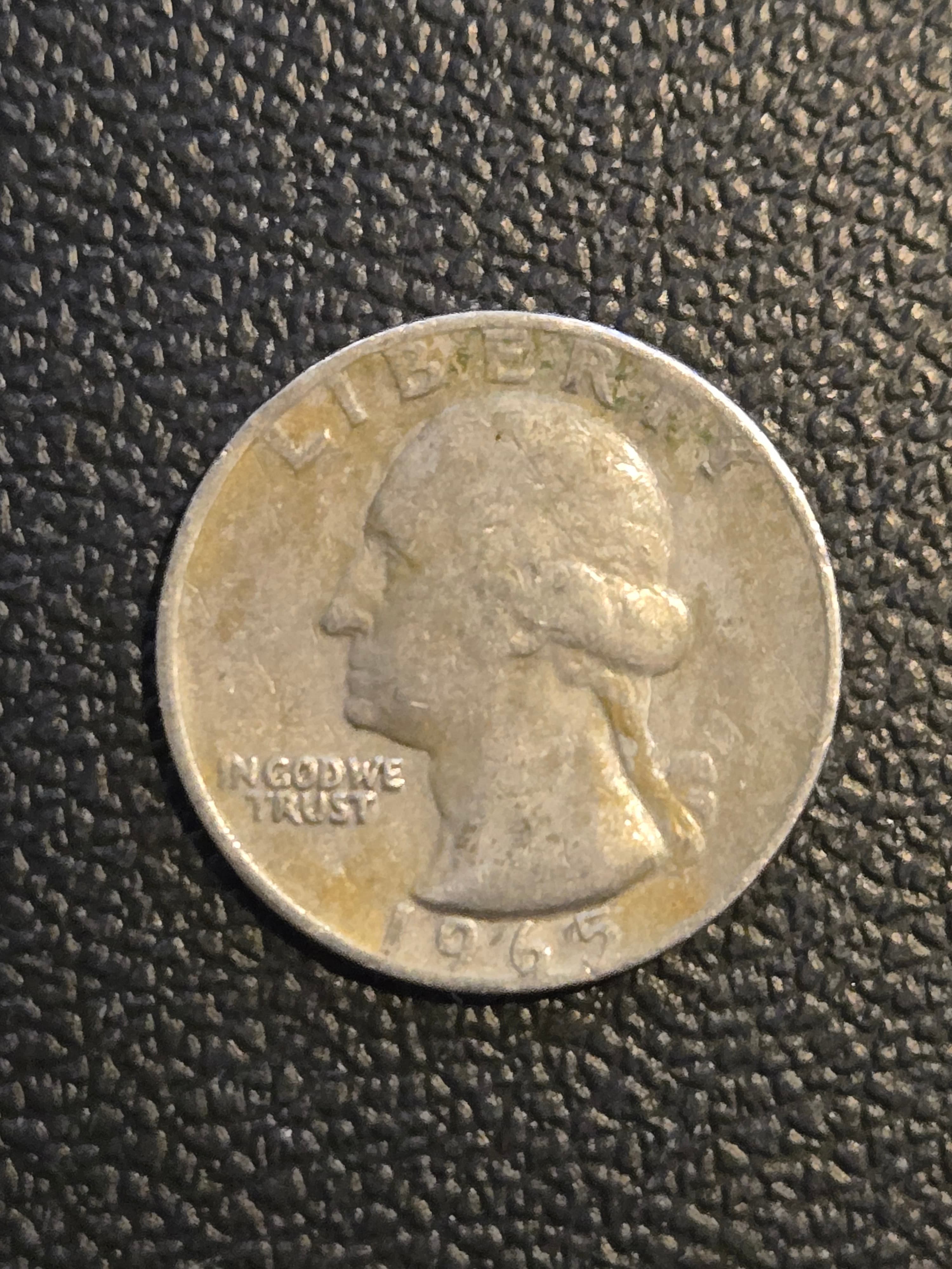 1965 Washington Quarter - First Year Clad Issue - Circulated - Image 1