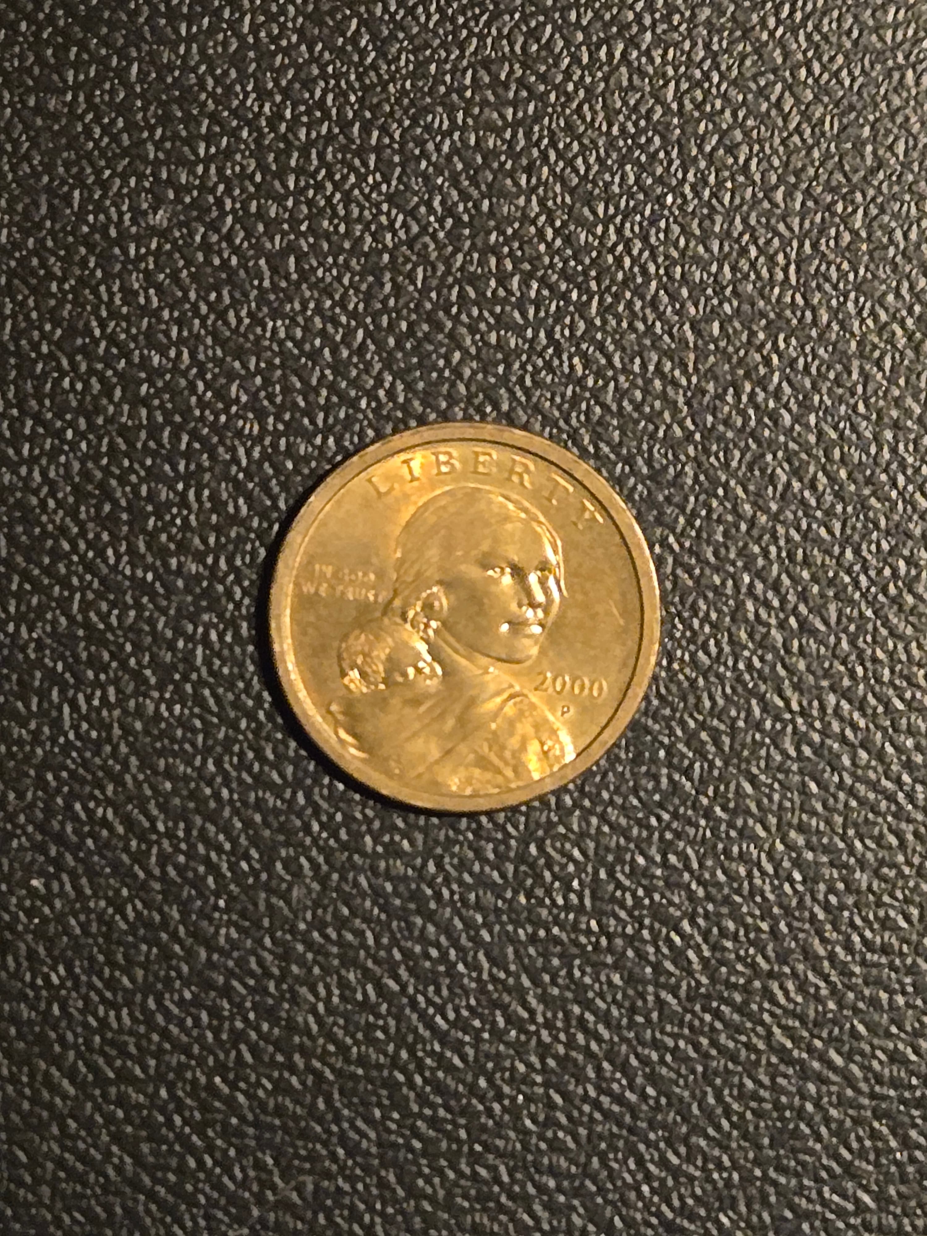 2000 P Sacagawea Golden Dollar - First Year Issue - Circulated US Coin - Image 1