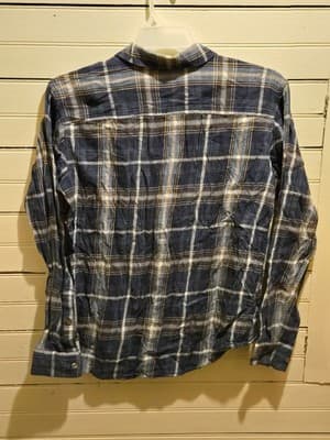 Columbia Shirt Mens M Blue Plaid Long Sleeve Button Up Flannel Casual Outdoor - Image 1
