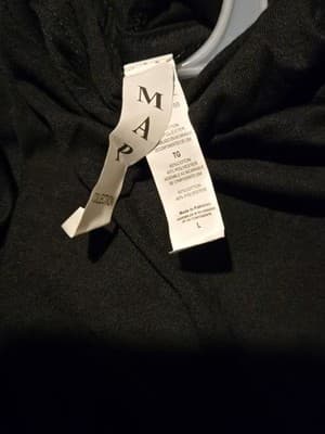 MAP Collection Hoodie Womens L Cropped Long Sleeve Black Pullover Drawstring - Thumbnail 2