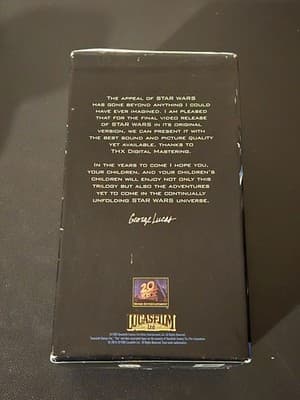 Star Wars Trilogy VHS Box Set THX Digitally Mastered Lucasfilm 3 Tapes UNTESTED - Thumbnail 4