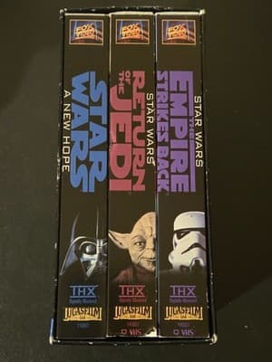 Star Wars Trilogy VHS Box Set THX Digitally Mastered Lucasfilm 3 Tapes UNTESTED - Thumbnail 2