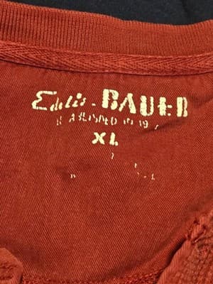 Eddie Bauer Henley Shirt Mens XL Waffle Thermal Long Sleeve Red Washed Casual - Thumbnail 2
