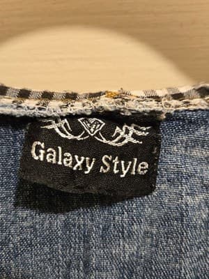 Galaxy Style Denim Jacket Women's Hooded Faux Fur Trim Zip Blue No Size Tag - Thumbnail 2