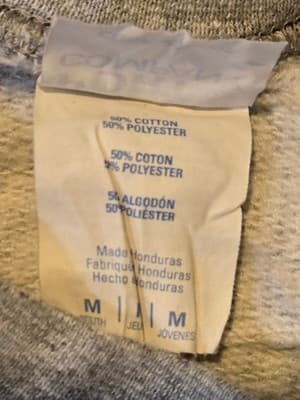 Port Company Sweatshirt Youth M Gray Castle PE Core Fleece Crewneck School Logo - Thumbnail 2