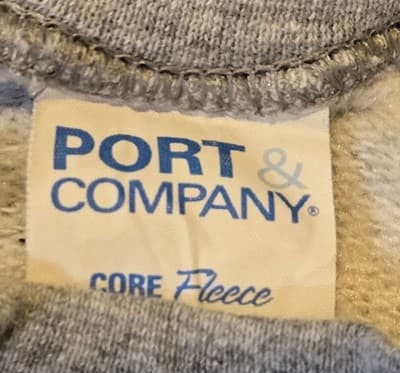Port Company Sweatshirt Youth M Gray Castle PE Core Fleece Crewneck School Logo - Thumbnail 3