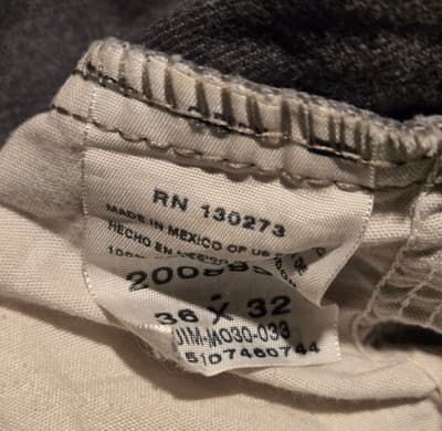 Lee Jeans Mens 36x32 Gray Straight Leg Regular Fit Denim Pants Classic Workwear - Thumbnail 2